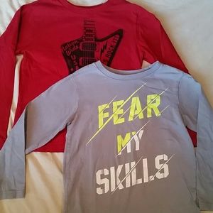 2 boy's long sleeve tshirts